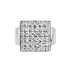 Bague Pavée en or blanc et diamants - Castafiore