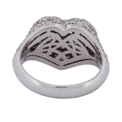 Bague Pavée en or blanc et diamants - Castafiore