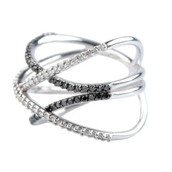 Bague Pavée en or blanc et diamants - Castafiore
