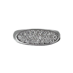 Bague Pavée en or blanc et diamants - Castafiore