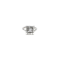 Bague Pavée en or blanc et diamants - Castafiore