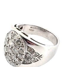 Bague Pavée en or blanc et diamants - Castafiore