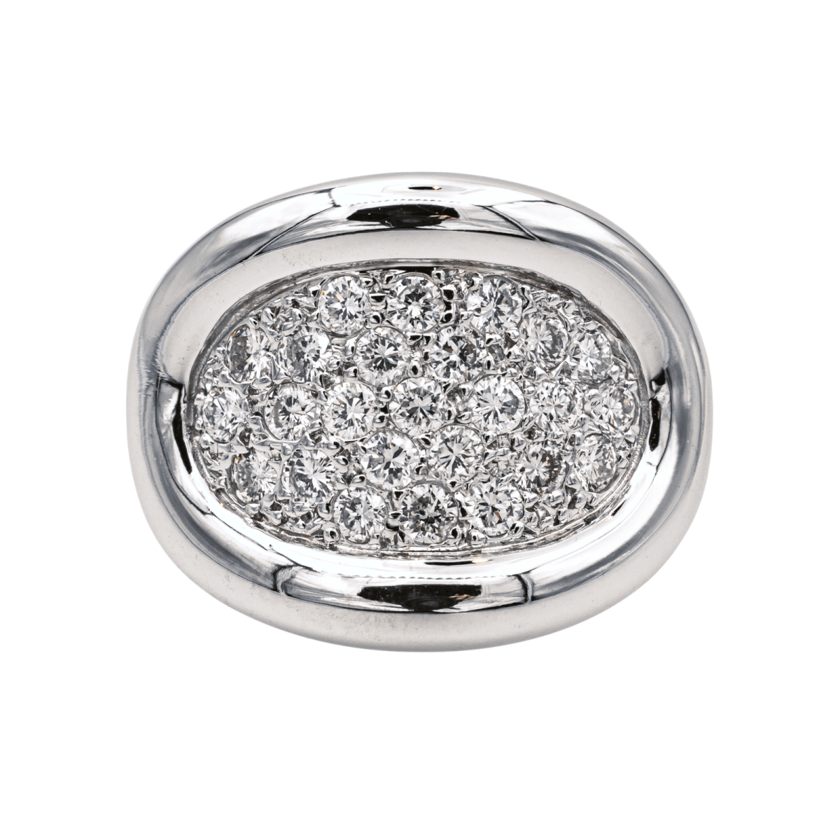 Bague Pavée en or blanc et diamants - Castafiore