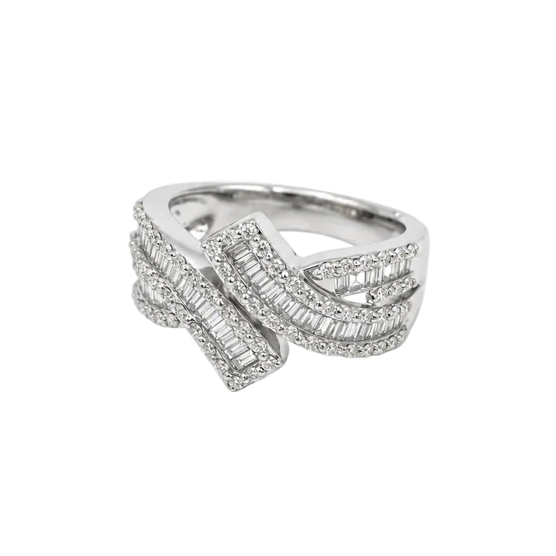 Bague Pavée en or blanc et diamants - Castafiore