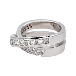 Bague Pavée en or blanc et diamants - Castafiore