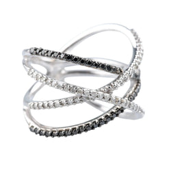 Bague Pavée en or blanc et diamants - Castafiore