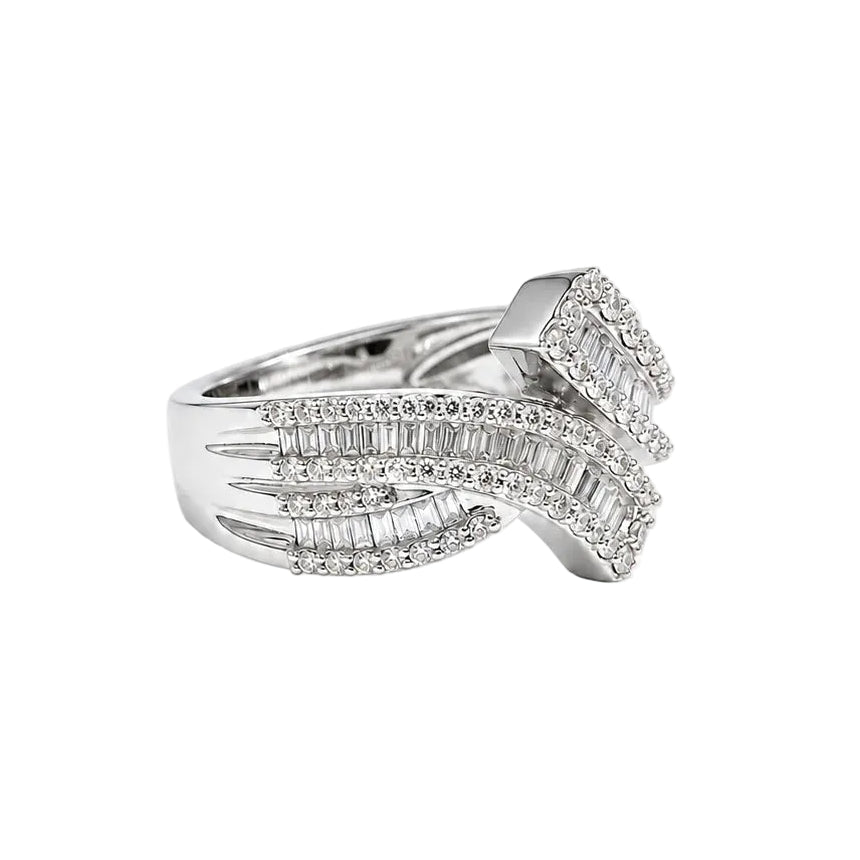 Bague Pavée en or blanc et diamants - Castafiore