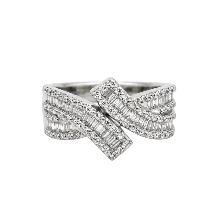 Bague Pavée en or blanc et diamants - Castafiore