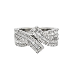 Bague Pavée en or blanc et diamants - Castafiore