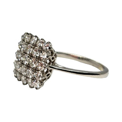 Bague Pavée en or blanc et diamants - Castafiore