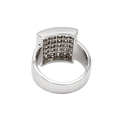 Bague Pavée en or blanc et diamants - Castafiore