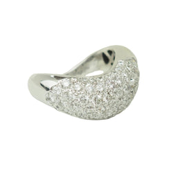 Bague Pavée en or blanc et diamants - Castafiore
