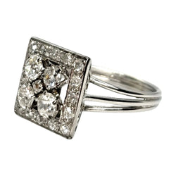 Bague Pavée en or blanc et diamants - Castafiore