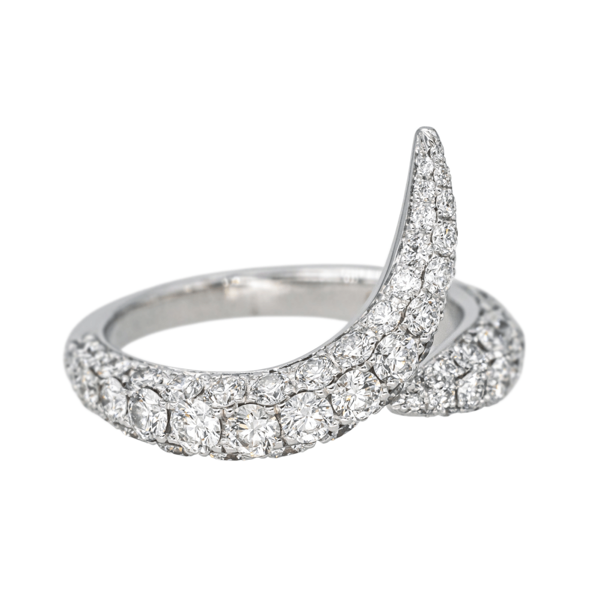 Bague Pavée en or blanc et diamants - Castafiore