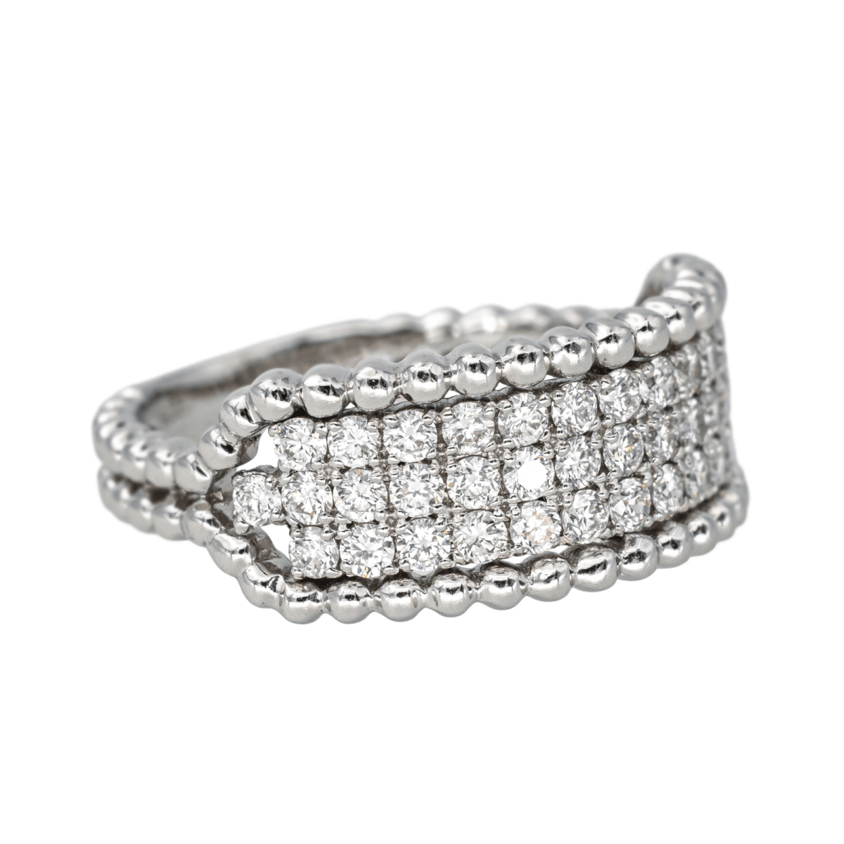 Bague Pavée en or blanc et diamants - Castafiore