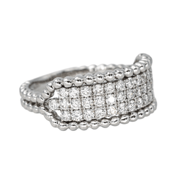 Bague Pavée en or blanc et diamants - Castafiore