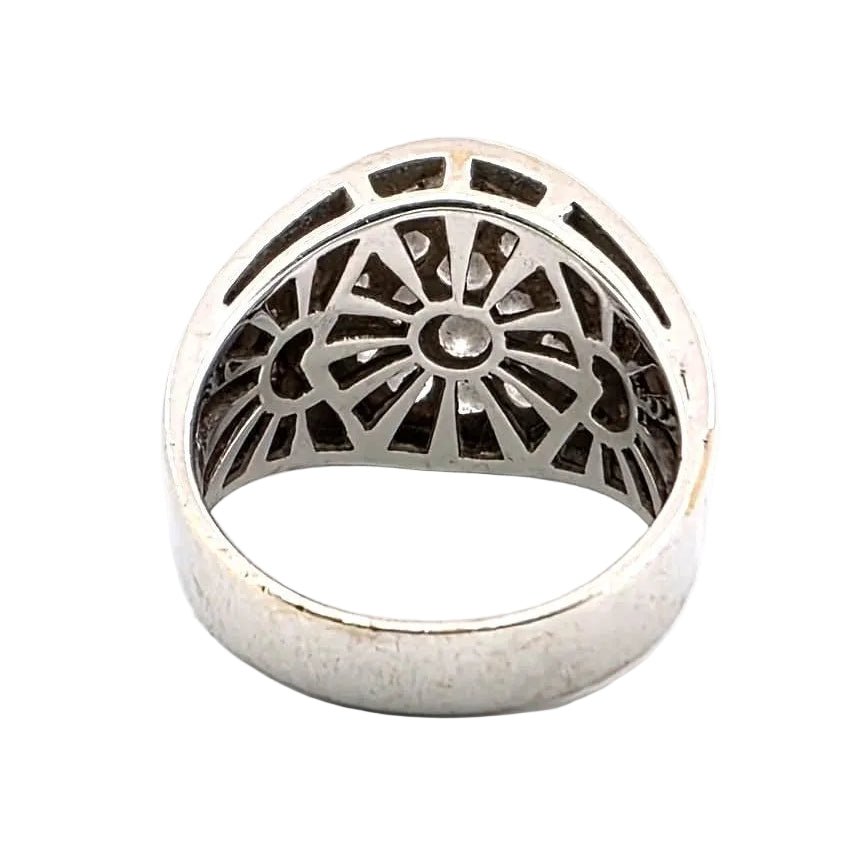 Bague Pavée en or blanc et diamants - Castafiore