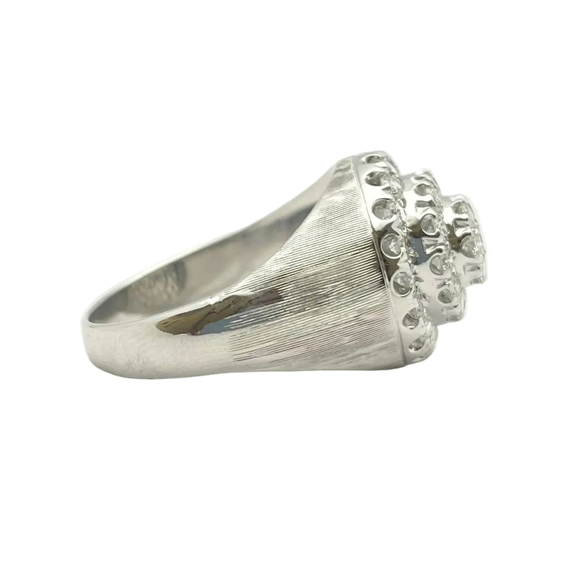 Bague Pavée en or blanc et diamants - Castafiore