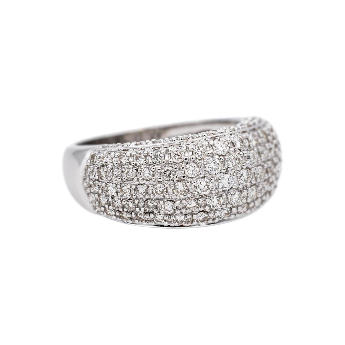 Bague Pavée en or blanc et diamants - Castafiore