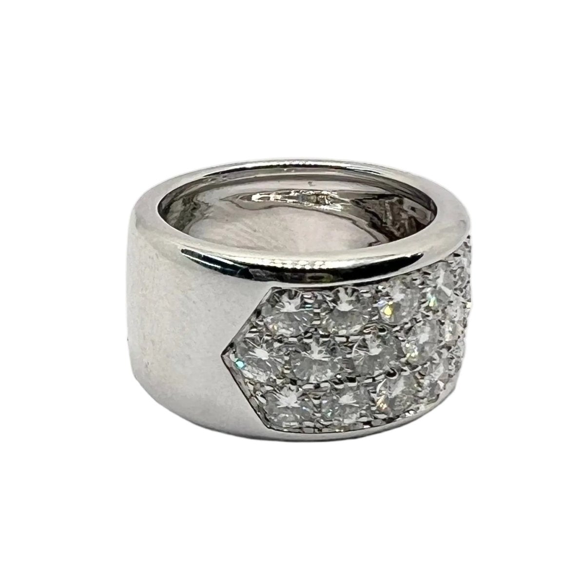 Bague Pavée en or blanc et diamants - Castafiore
