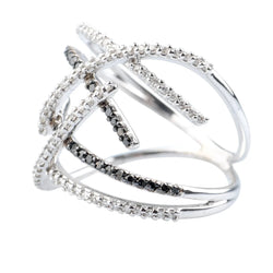 Bague Pavée en or blanc et diamants - Castafiore