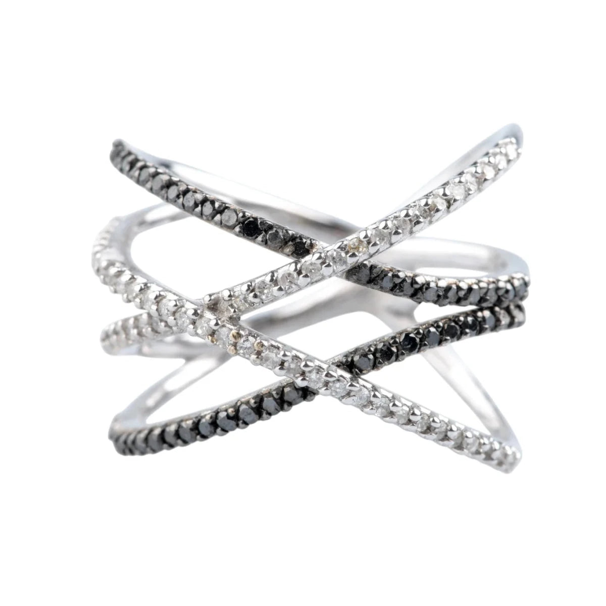 Bague Pavée en or blanc et diamants - Castafiore