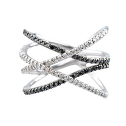 Bague Pavée en or blanc et diamants - Castafiore