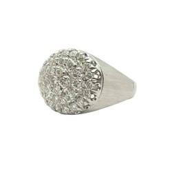 Bague Pavée en or blanc et diamants - Castafiore