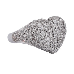 Bague Pavée en or blanc et diamants - Castafiore