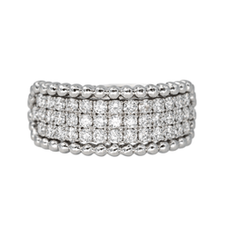 Bague Pavée en or blanc et diamants - Castafiore