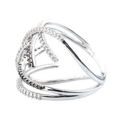 Bague Pavée en or blanc et diamants - Castafiore