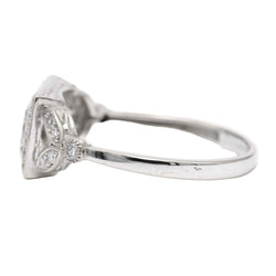 Bague Pavée en or blanc et zirconiums - Castafiore