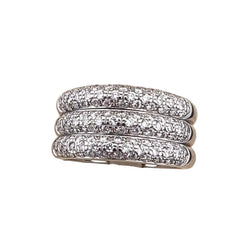 Bague Pavée en or blanc, or jaune et diamants - Castafiore