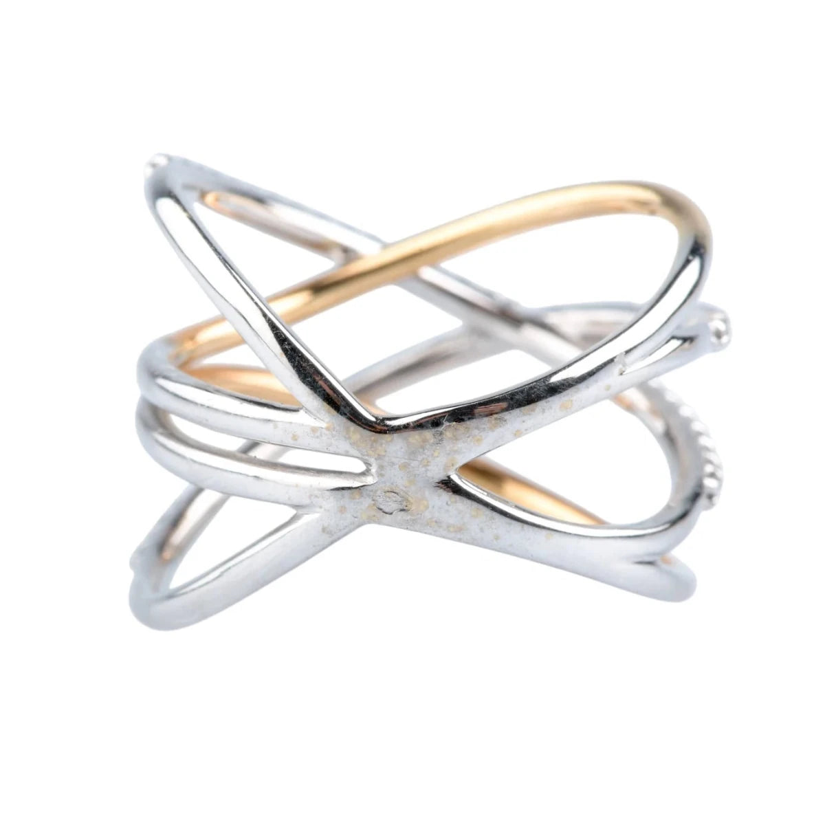 Bague Pavée en or blanc, or jaune et diamants - Castafiore