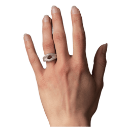Bague Pavée en or blanc, rubis et diamants - Castafiore