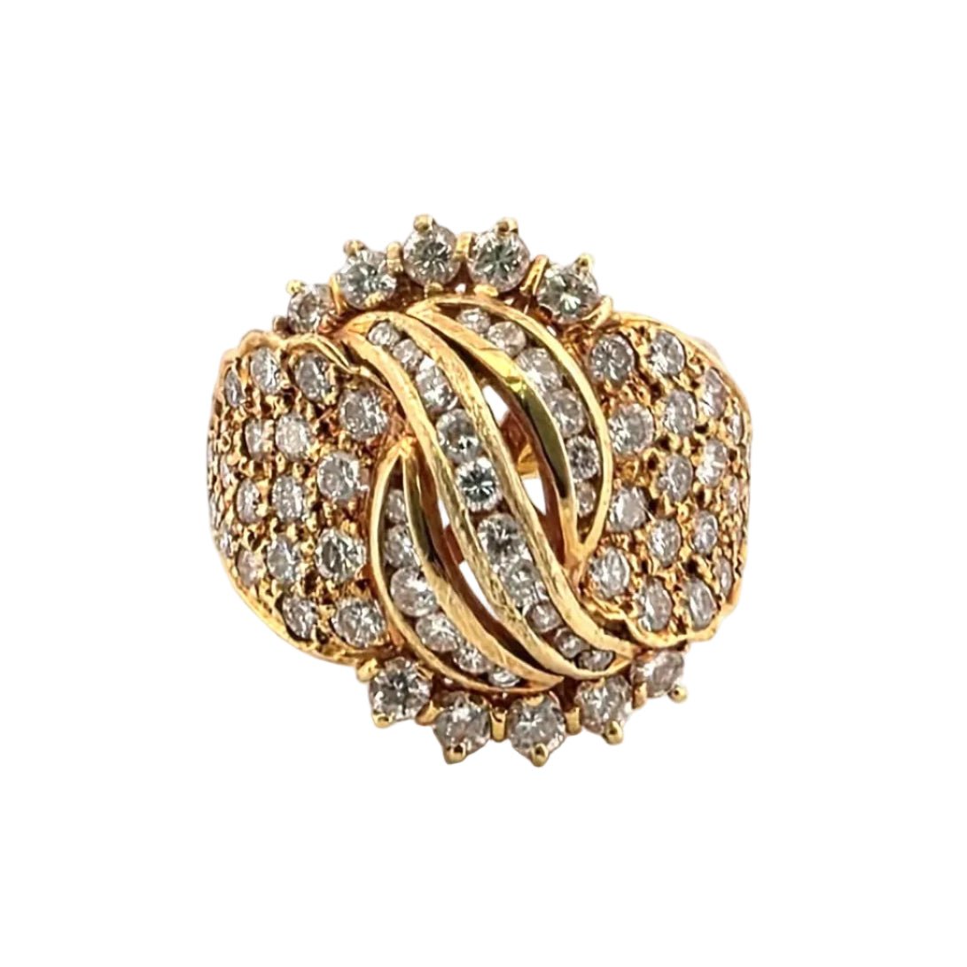 Bague Pavée en or jaune et diamants - Castafiore