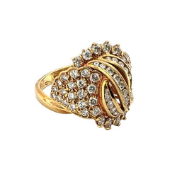 Bague Pavée en or jaune et diamants - Castafiore