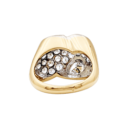 Bague Pavée en or jaune, platine et diamants - Castafiore