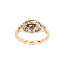 Bague Pavée en or jaune, platine, perle et diamants - Castafiore