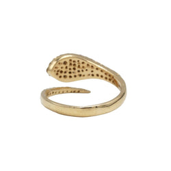 Bague Pavée en or jaune, saphir et diamants - Castafiore