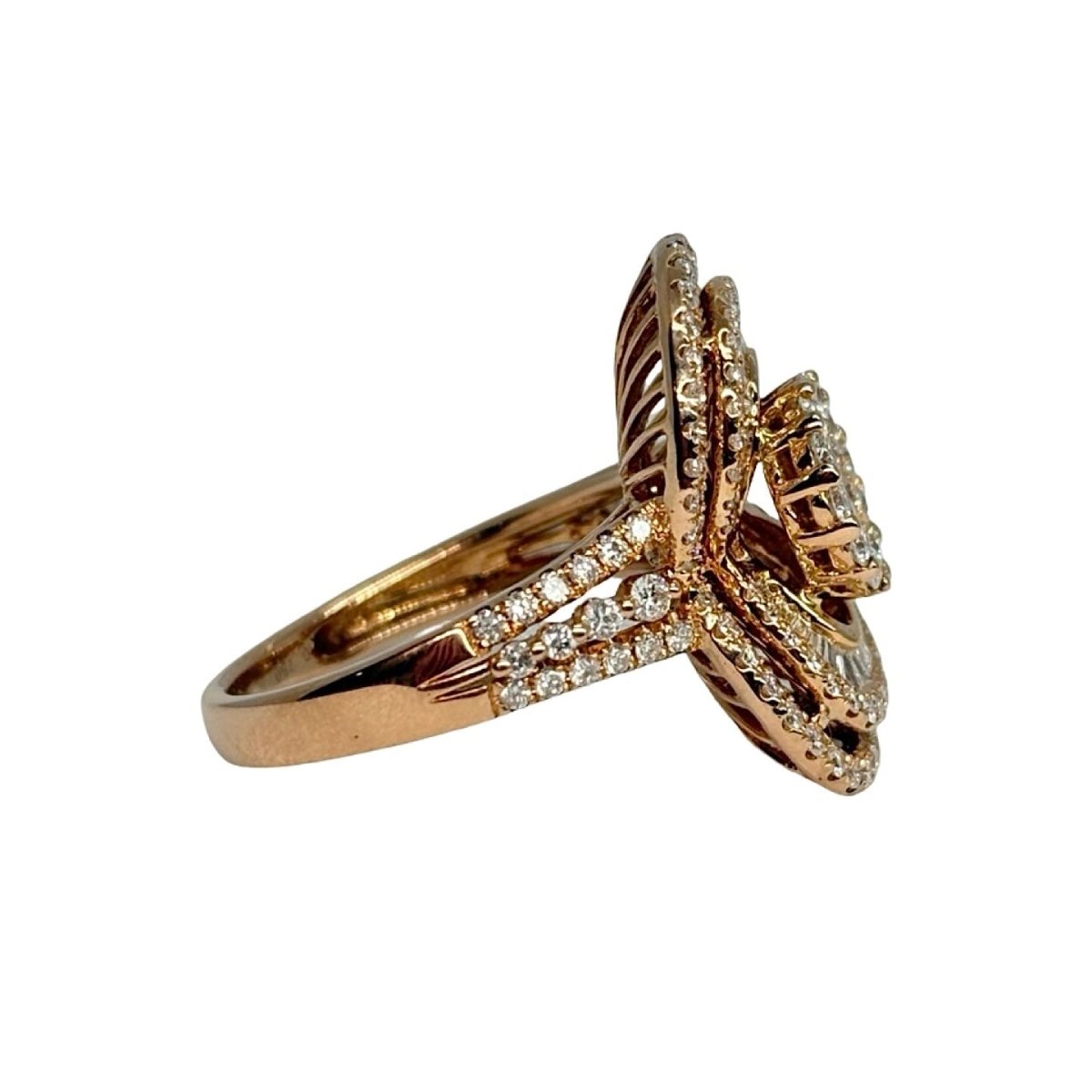 Bague Pavée en or rose et diamants - Castafiore