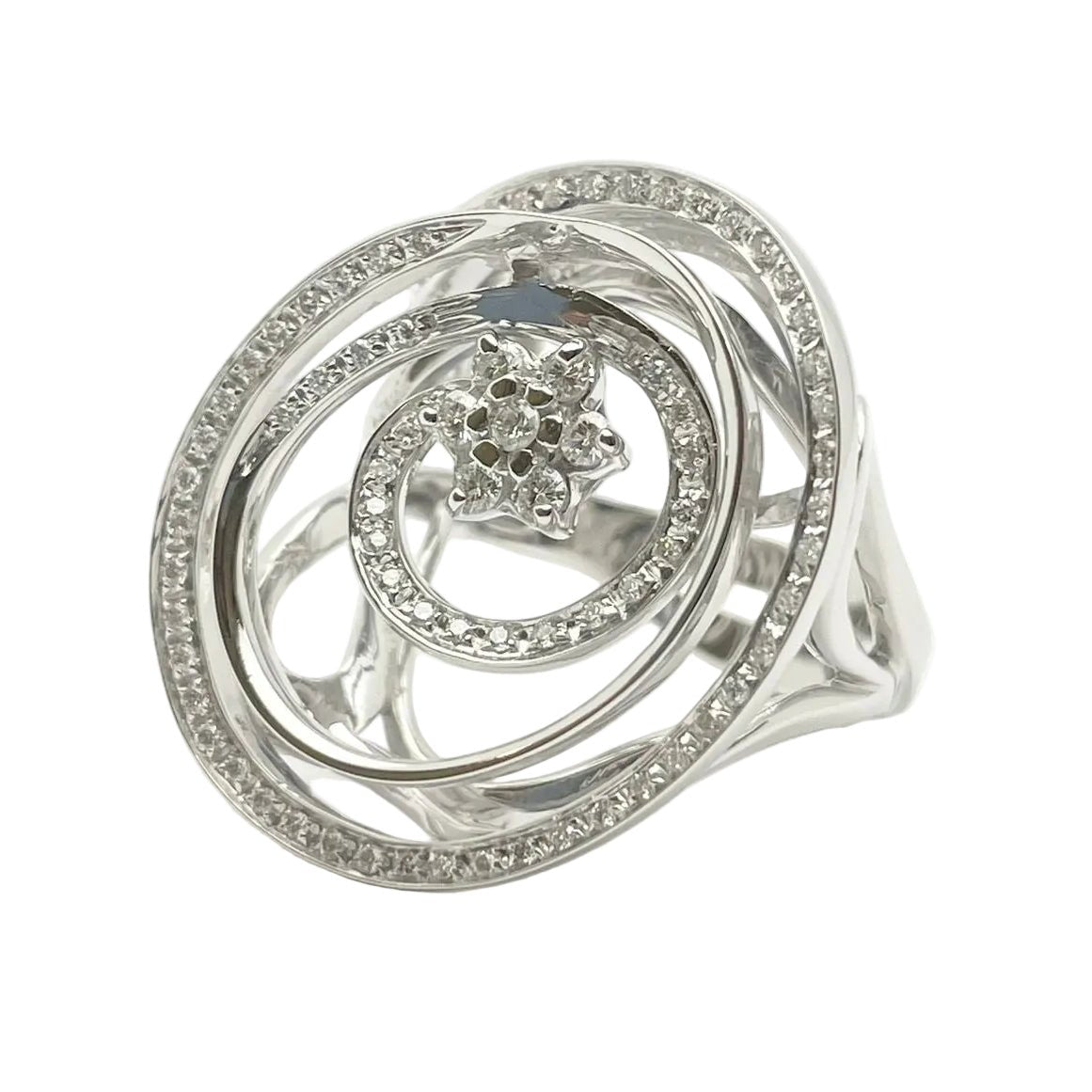Bague Pavée HUTTON NEW YORK en or blanc et diamants - Castafiore