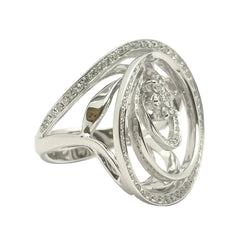 Bague Pavée HUTTON NEW YORK en or blanc et diamants - Castafiore
