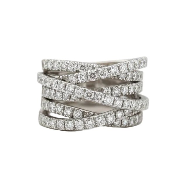 Bague Pavée LÉO PIZZO en or blanc et diamants - Castafiore
