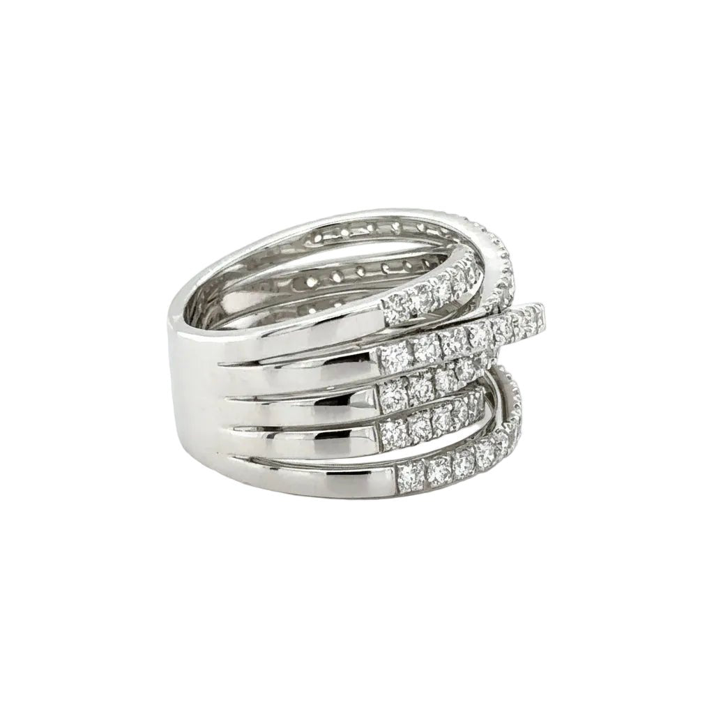 Bague Pavée LÉO PIZZO en or blanc et diamants - Castafiore
