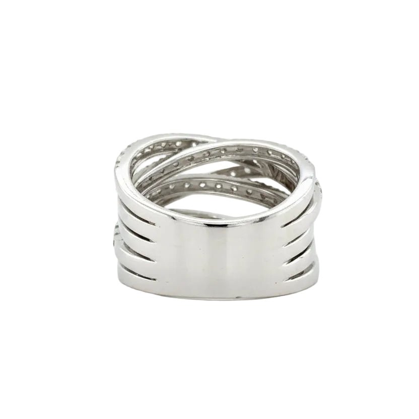Bague Pavée LÉO PIZZO en or blanc et diamants - Castafiore