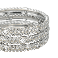 Bague Pavée MAUBOUSSIN "Le Premier Jour" en or blanc et diamants - Castafiore