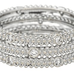 Bague Pavée MAUBOUSSIN "Le Premier Jour" en or blanc et diamants - Castafiore