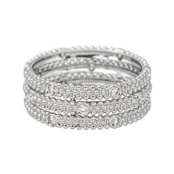 Bague Pavée MAUBOUSSIN "Le Premier Jour" en or blanc et diamants - Castafiore