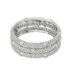 Bague Pavée MAUBOUSSIN "Le Premier Jour" en or blanc et diamants - Castafiore